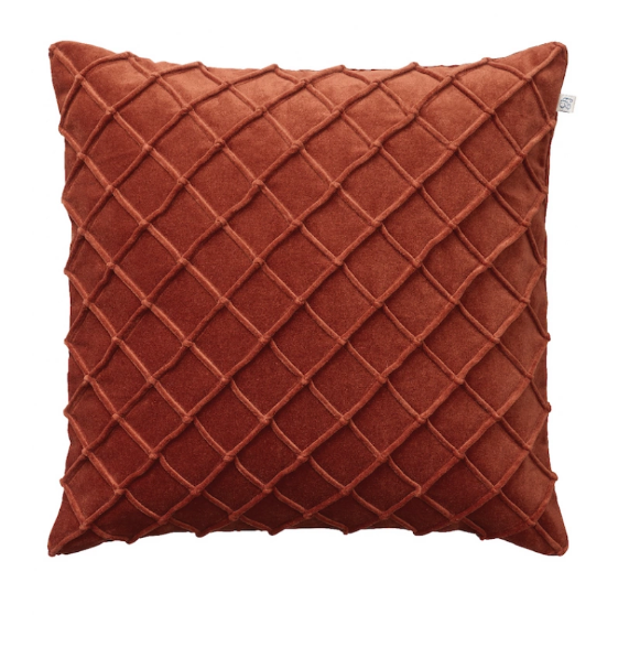 Ruosteenruskea samettityyny